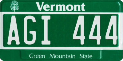 VT license plate AGI444