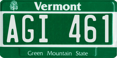 VT license plate AGI461