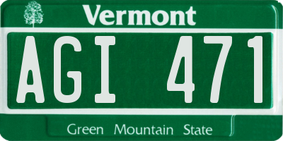 VT license plate AGI471