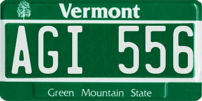 VT license plate AGI556