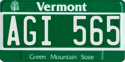 VT license plate AGI565