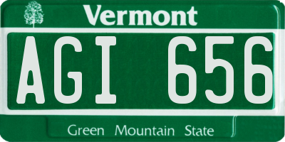 VT license plate AGI656