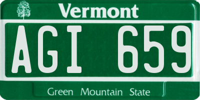 VT license plate AGI659