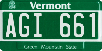 VT license plate AGI661