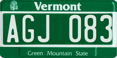 VT license plate AGJ083
