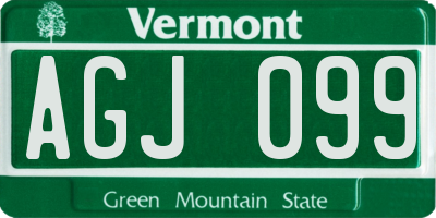 VT license plate AGJ099