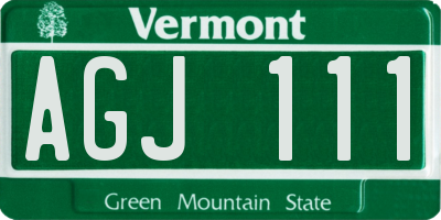 VT license plate AGJ111