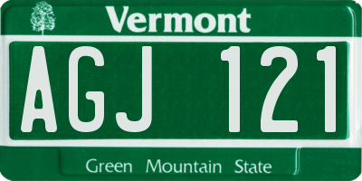 VT license plate AGJ121