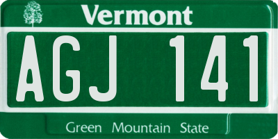 VT license plate AGJ141