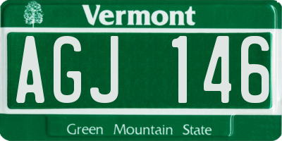 VT license plate AGJ146
