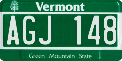 VT license plate AGJ148