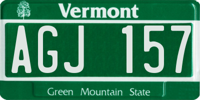 VT license plate AGJ157
