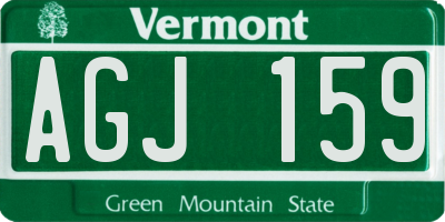VT license plate AGJ159