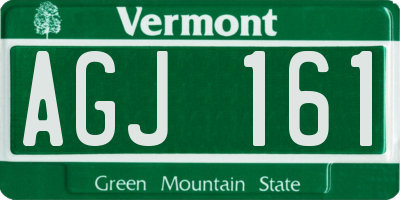 VT license plate AGJ161