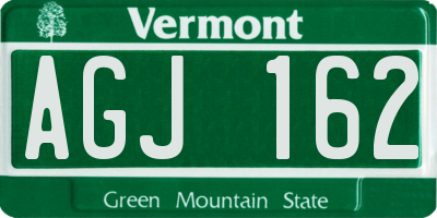VT license plate AGJ162