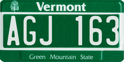 VT license plate AGJ163