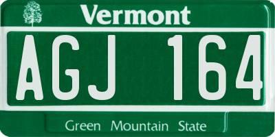 VT license plate AGJ164