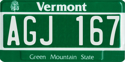 VT license plate AGJ167