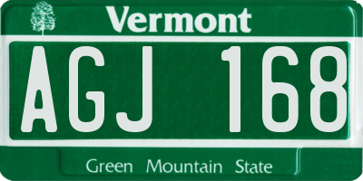VT license plate AGJ168