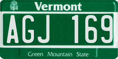VT license plate AGJ169
