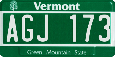 VT license plate AGJ173