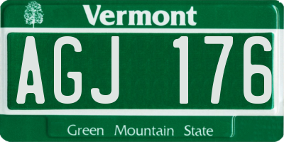 VT license plate AGJ176