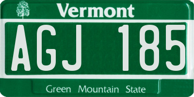 VT license plate AGJ185