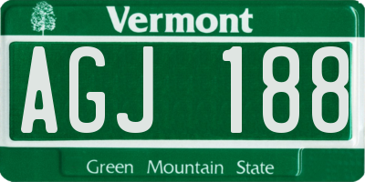 VT license plate AGJ188