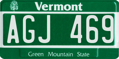 VT license plate AGJ469
