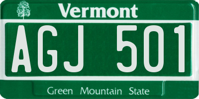 VT license plate AGJ501