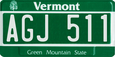 VT license plate AGJ511