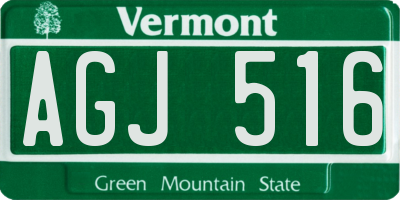 VT license plate AGJ516