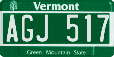 VT license plate AGJ517