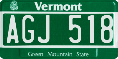 VT license plate AGJ518