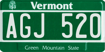 VT license plate AGJ520