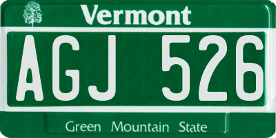 VT license plate AGJ526