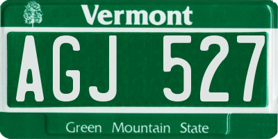 VT license plate AGJ527
