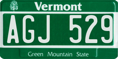 VT license plate AGJ529