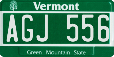 VT license plate AGJ556
