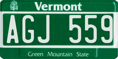 VT license plate AGJ559
