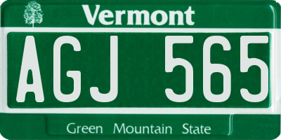 VT license plate AGJ565