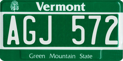VT license plate AGJ572