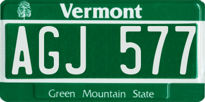 VT license plate AGJ577