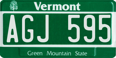 VT license plate AGJ595