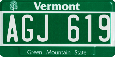 VT license plate AGJ619