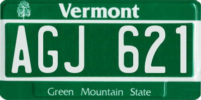 VT license plate AGJ621