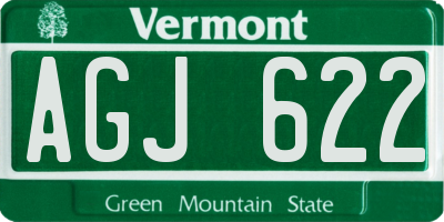VT license plate AGJ622