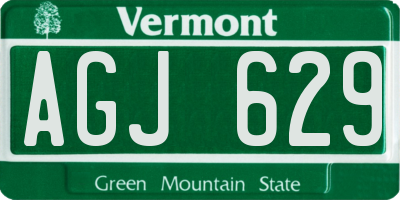 VT license plate AGJ629