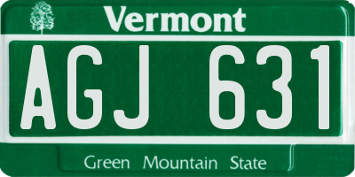 VT license plate AGJ631