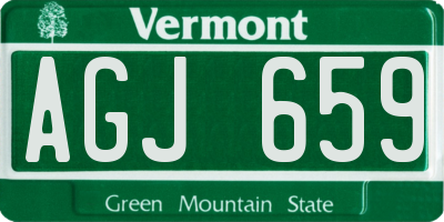 VT license plate AGJ659